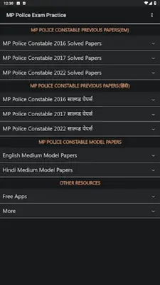 MP Police Exam Practice Papers android App screenshot 0